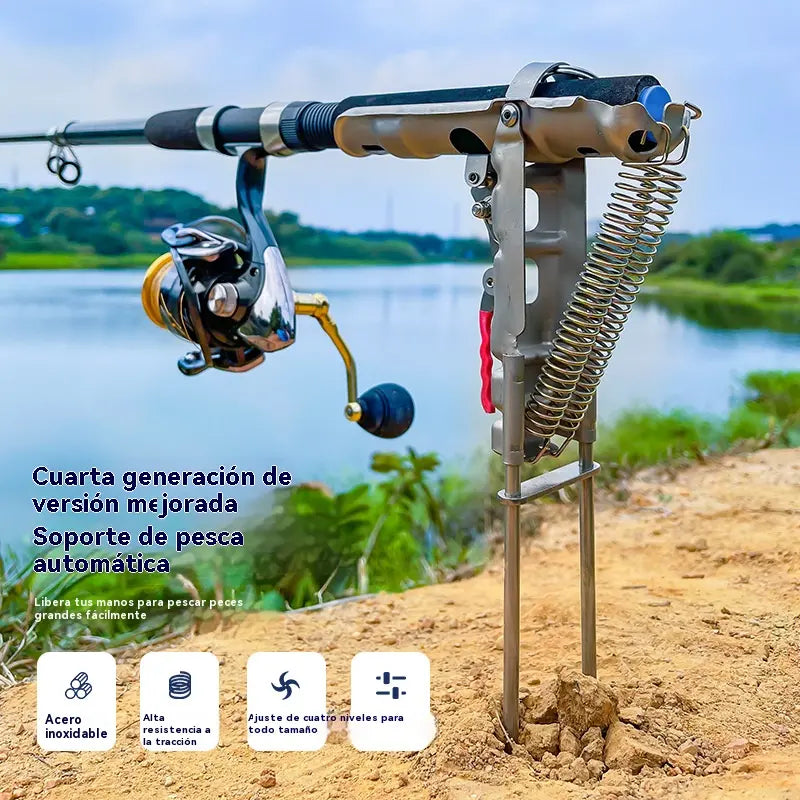 【Compra 1 y llévate 1 gratis】Retractor automático para caña de pescar, soporte retráctil automático para caña de pescar con resorte