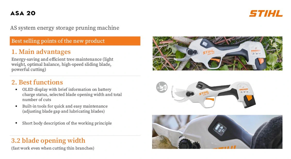 Tijeras de podar con batería de litio ASA 20 【STIHL】