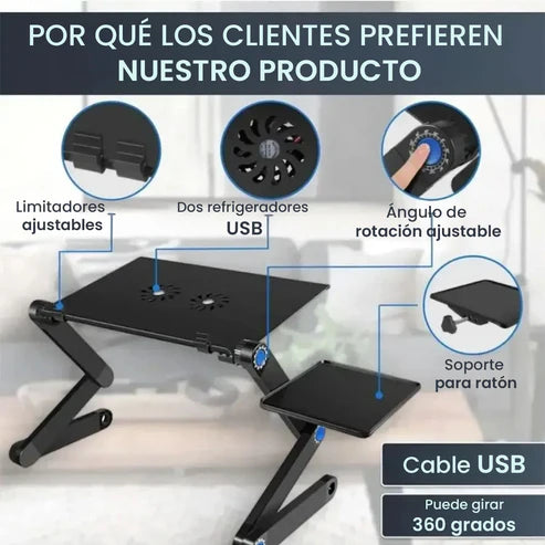 Mesa portátil ajustable (+Bonus en Refrigeración)