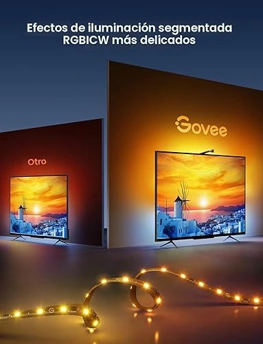 Govee Envisual - Retroiluminación LED para TV con cámaras duales, tira de luces LED RGBIC Wi-Fi