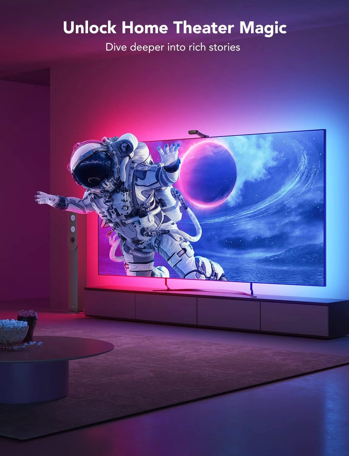 Govee Envisual - Retroiluminación LED para TV con cámaras duales, tira de luces LED RGBIC Wi-Fi