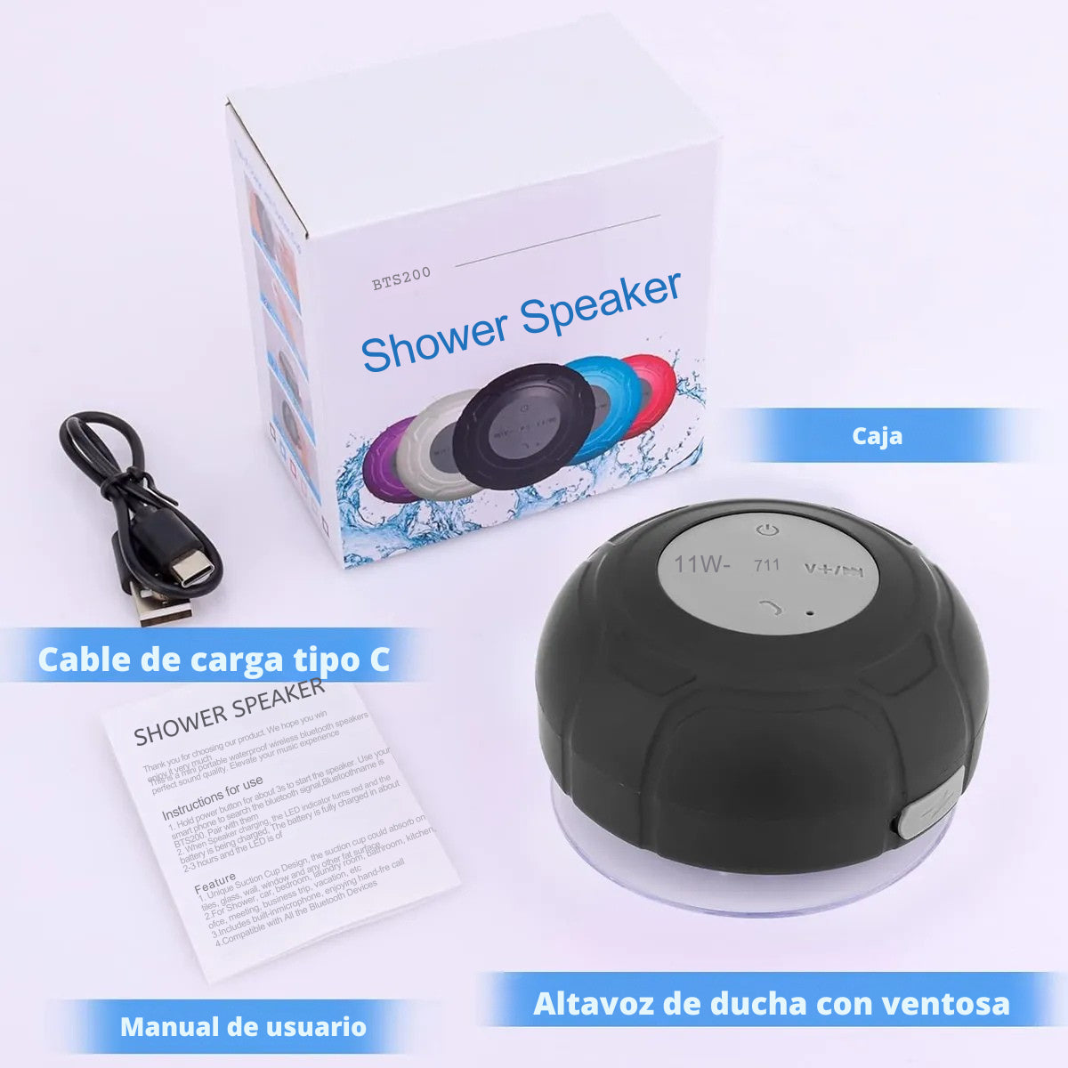 Parlante Bluetooth Waterproof – Música en la Ducha