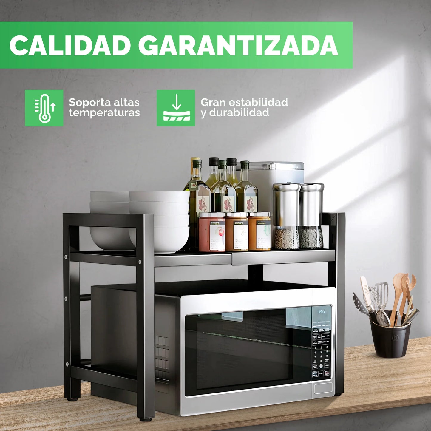 MicroRack™ Estante Multifuncional Expandible Para Horno De Microondas