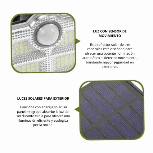 Reflector Solar 3 Cabezales HomeLight
