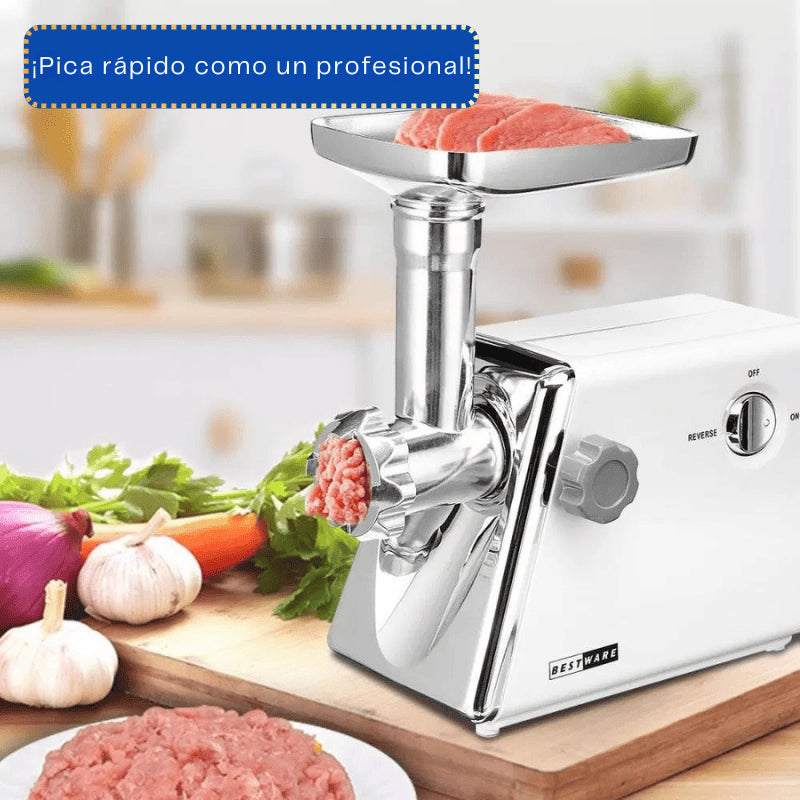 Picadora de Carne Eléctrica con Cuchilla de Acero Inoxidable
