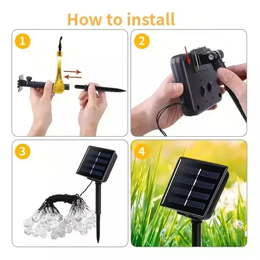 Oferta 2x1 Guirnaldas Solares Luz Cálida Impermeable para Exterior/interior