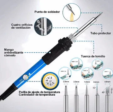 Kit de Soldadura para Electrónica, 28 en 1, Con Multímetro MasterTools®