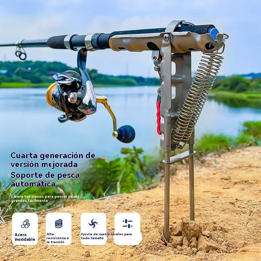 【Compra 1 y llévate 1 gratis】Retractor automático para caña de pescar, soporte retráctil automático para caña de pescar con resorte