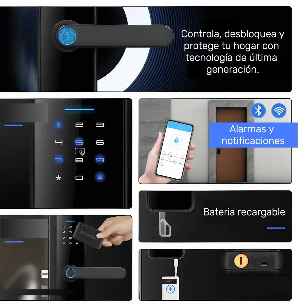 CERRADURA INTELIGENTE CON HUELLA TÁCTIL