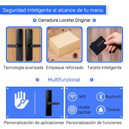 CERRADURA INTELIGENTE CON HUELLA TÁCTIL