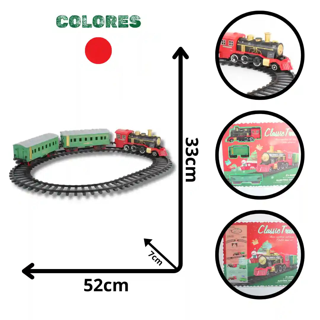 TREN NAVIDEÑO CLÁSICO – Magia y alegría para decorar tu Navidad
