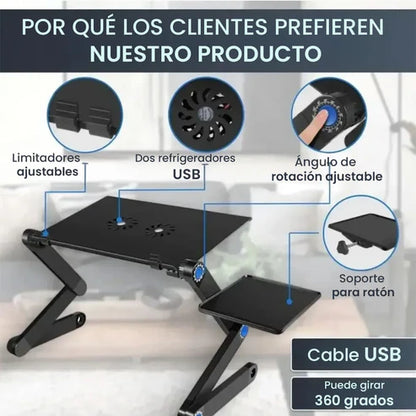 Mesa portátil ajustable (+Bonus en Refrigeración)