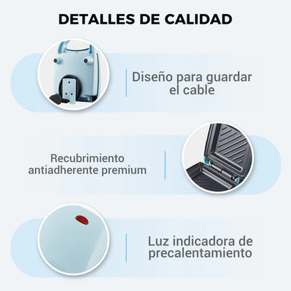 🥪 Sandwichera Multifunción Compacta de Rápido Calentamiento - Ideal para Cocina, Oficina o Dormitorio 🏠✨