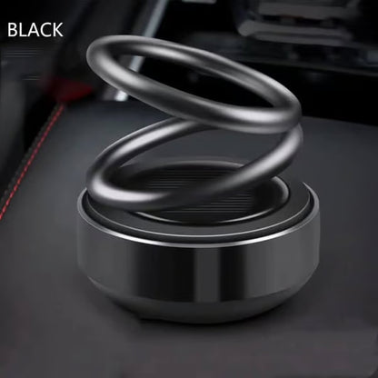 Car Gadget - Adorno de Aromaterapia de Carro de Suspensión de Doble Anillo Giratorio Solar