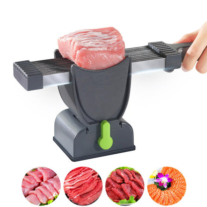 Rebanadora Cortadora Profesional de Carne – Acero Inoxidable 17 en 1 con Grosor Ajustable (2-4 mm)