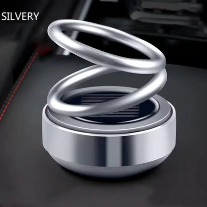 Car Gadget - Adorno de Aromaterapia de Carro de Suspensión de Doble Anillo Giratorio Solar