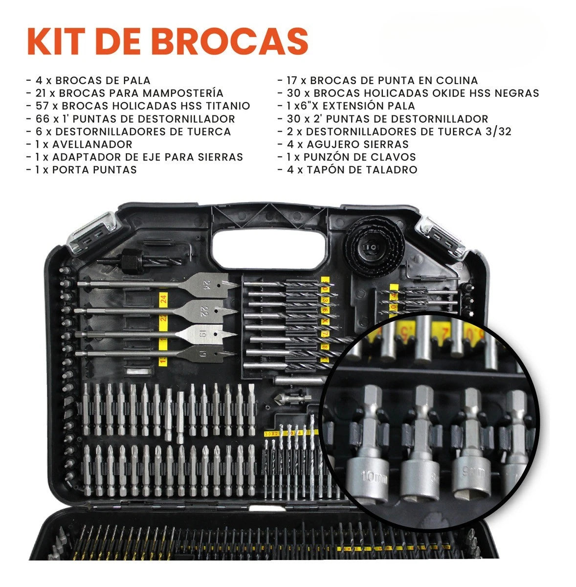 Juego de 246 Brocas y Puntas
