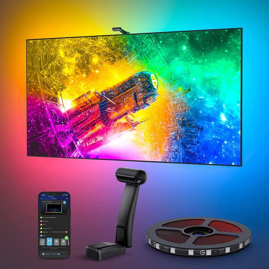 Govee Envisual - Retroiluminación LED para TV con cámaras duales, tira de luces LED RGBIC Wi-Fi