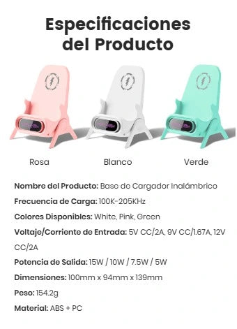 Base de Cargador Inalámbrico