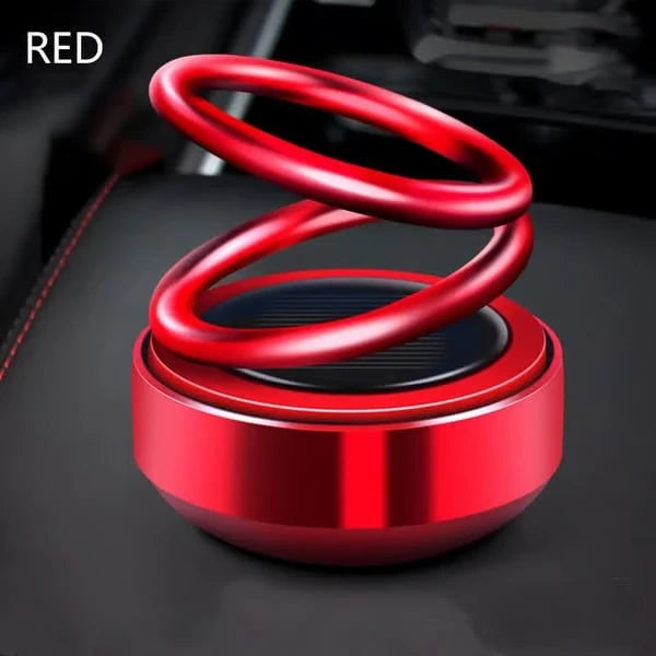 Car Gadget - Adorno de Aromaterapia de Carro de Suspensión de Doble Anillo Giratorio Solar