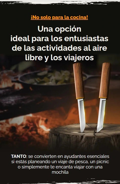 CUCHILLOS JAPONESES DE DRAGÓN Y TIGRE 2 EN 1