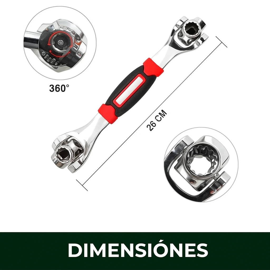 Llave Multifuncional de Acero al Carbono 48 en 1 - TorqueMax™