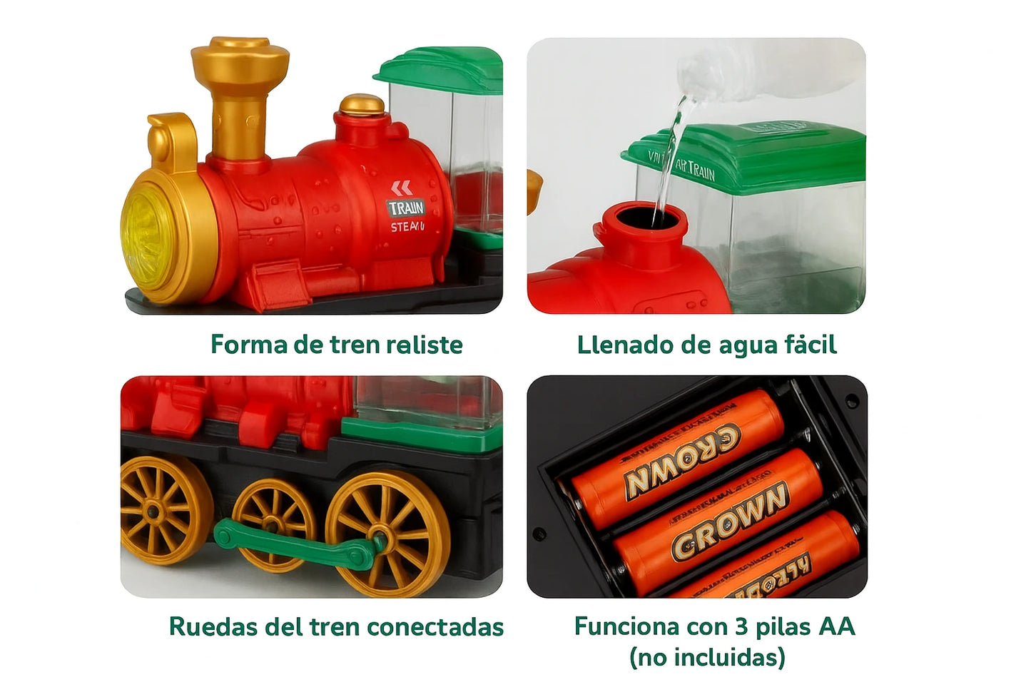 Tren de vapor eléctrico SteamExpress™ para niños
