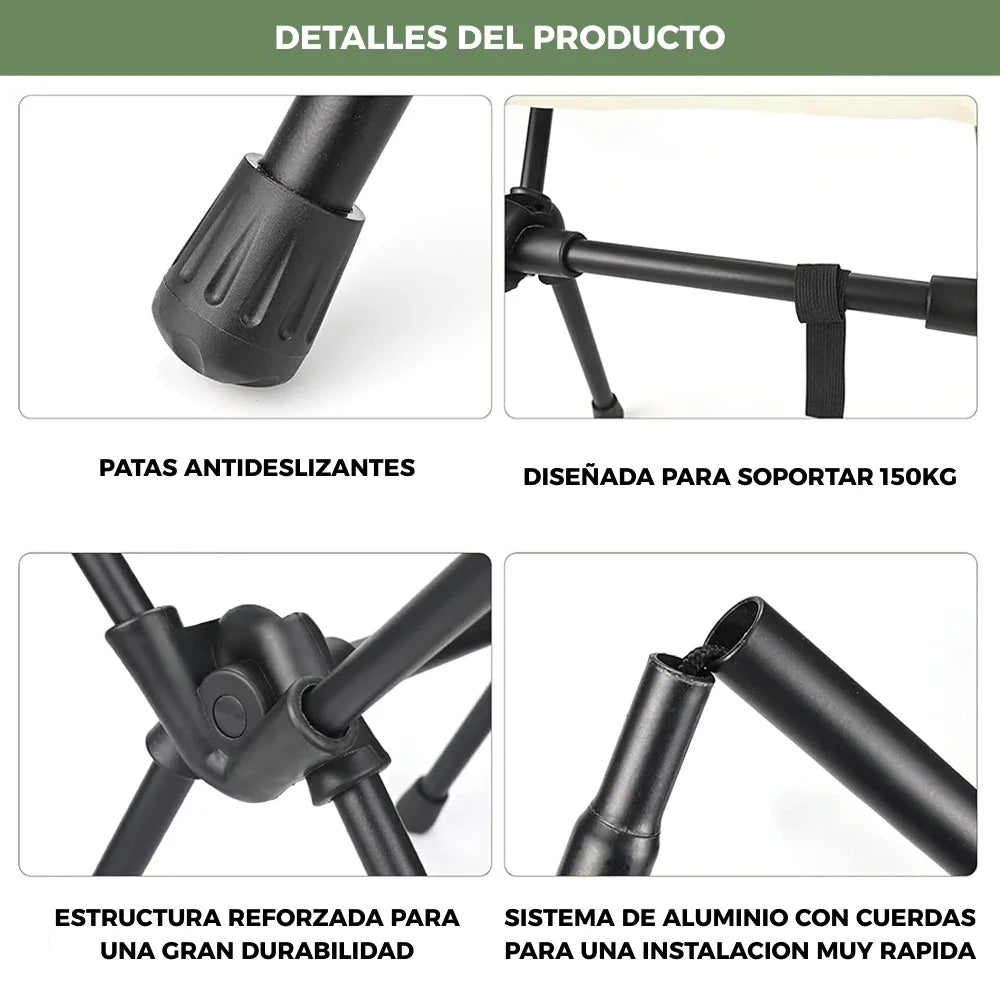 Silla De Camping Mini Hasliberg Plegable Ultra Compacta