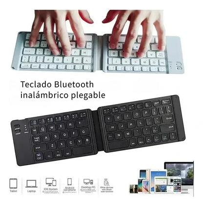 Teclado Inalámbrico Plegable + Soporte para teléfono Gratis