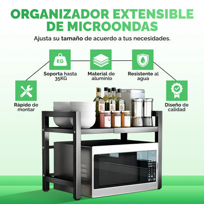 MicroRack™ Estante Multifuncional Expandible Para Horno De Microondas