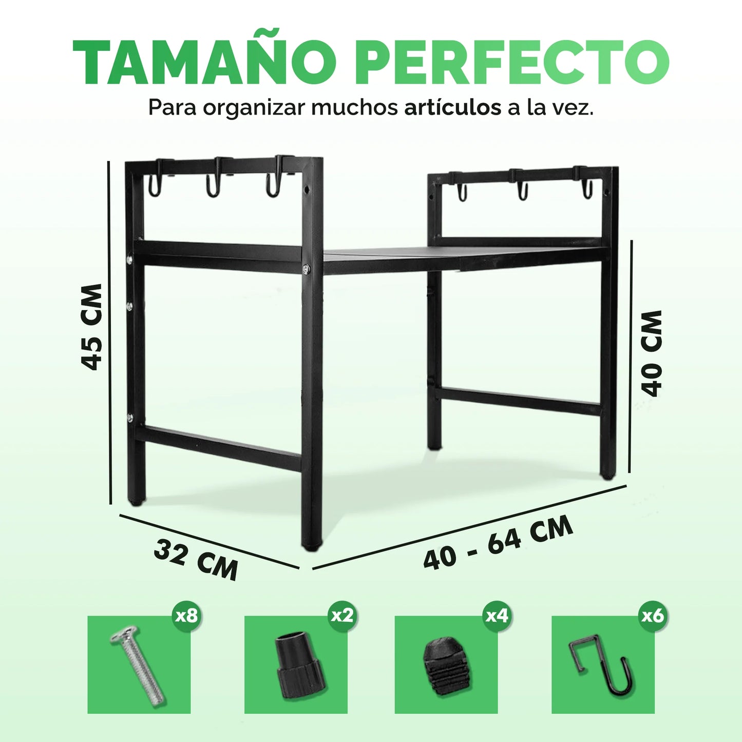 MicroRack™ Estante Multifuncional Expandible Para Horno De Microondas
