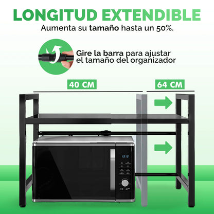 MicroRack™ Estante Multifuncional Expandible Para Horno De Microondas