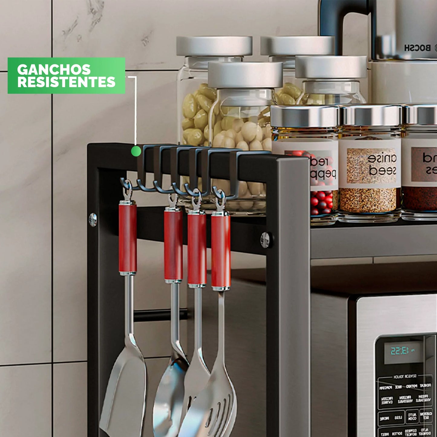 MicroRack™ Estante Multifuncional Expandible Para Horno De Microondas