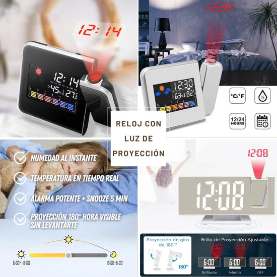 RELOJ CON LUZ DE PROYECCIÓN