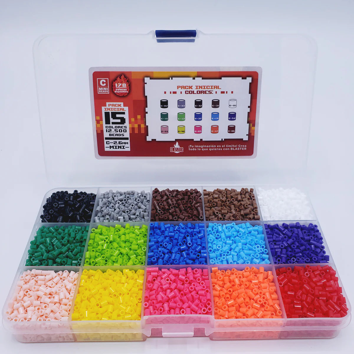 Blaster Beads Pack de 2.6mm - De 10 hasta 36 Colores 15.000 Piezas