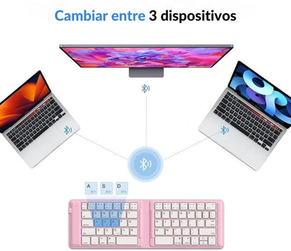 Teclado Inalámbrico Plegable + Soporte para teléfono Gratis