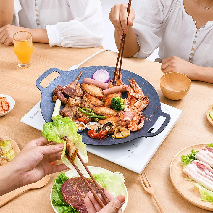 🔥 Plancha Budare Antiadherente 38 cm 🥩🥦 – Cocina sano, sin aceite y en minutos