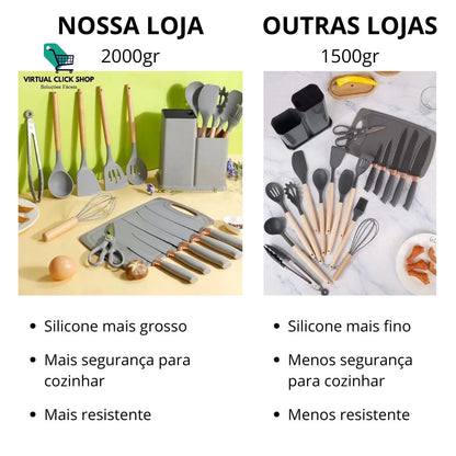 Kit de cocina de 19 piezas en silicona de primera calidad - OFERTA IMPERDIBLE