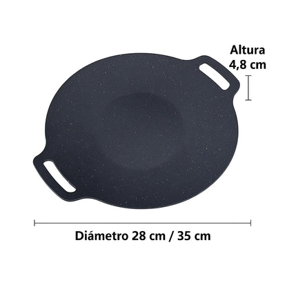 🔥 Plancha Budare Antiadherente 38 cm 🥩🥦 – Cocina sano, sin aceite y en minutos