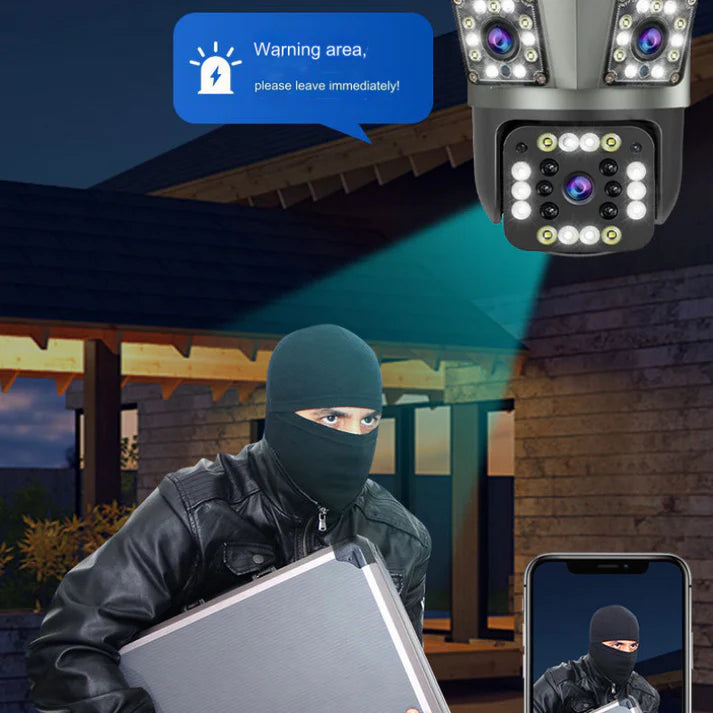 Cámara de seguridad HD WiFi inalámbrica impermeable solar para exteriores