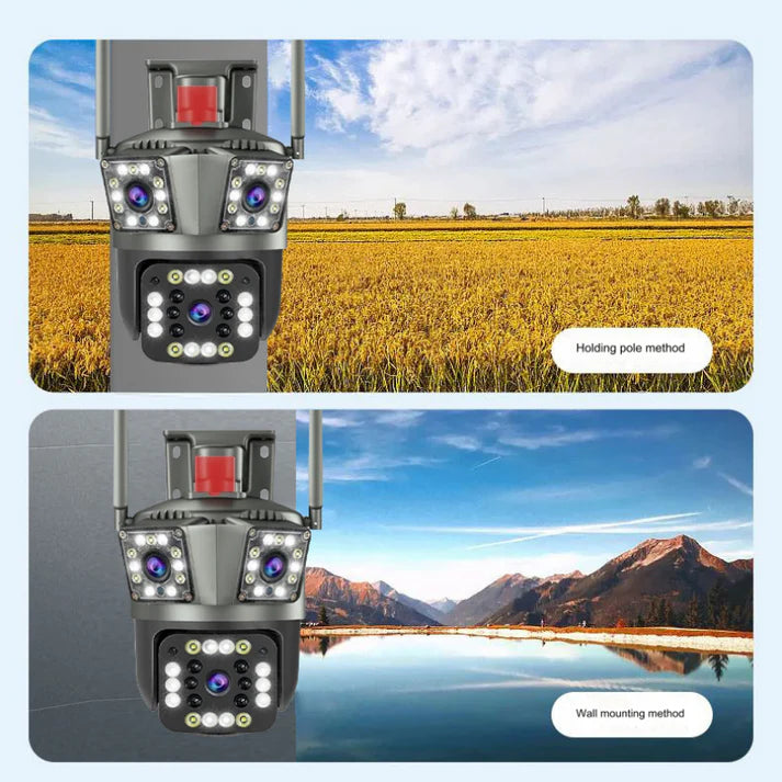 Cámara de seguridad HD WiFi inalámbrica impermeable solar para exteriores