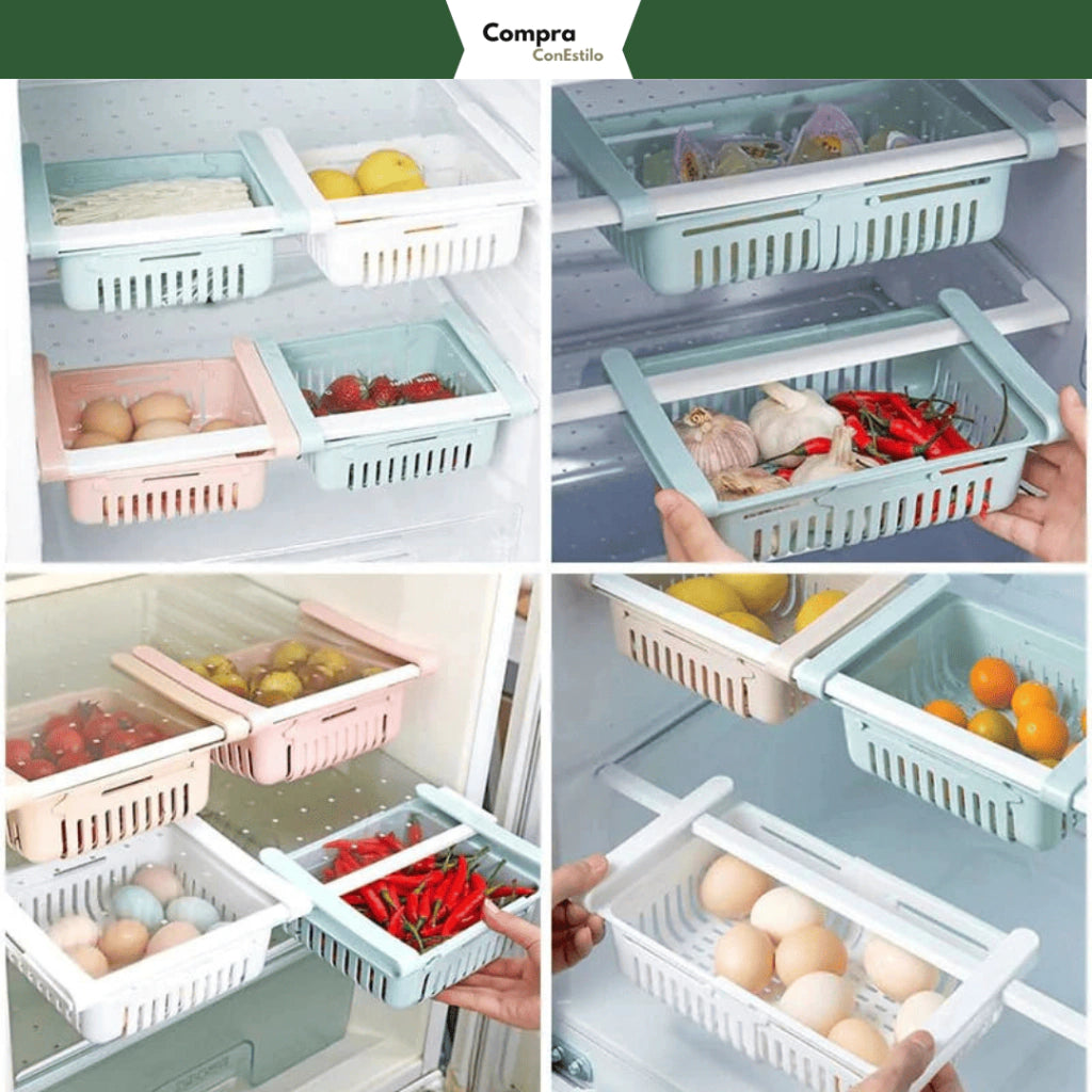 ¡PROMO 4X1! Canasto Organizador Extensible Nevera