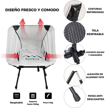 Silla De Camping Mini Hasliberg Plegable Ultra Compacta