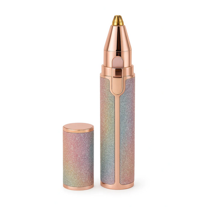 Depiladora facial 2 en 1 de precisión indolora | Diseño purpurina