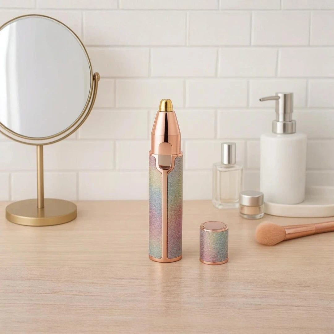 Depiladora facial 2 en 1 de precisión indolora | Diseño purpurina