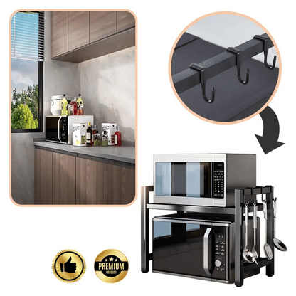 MicroRack™ Estante Multifuncional Expandible Para Horno De Microondas
