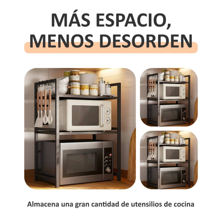 MicroRack™ Estante Multifuncional Expandible Para Horno De Microondas