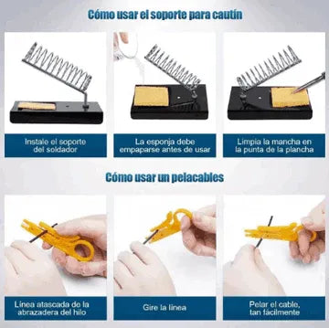 Kit de Soldadura para Electrónica, 28 en 1, Con Multímetro MasterTools®