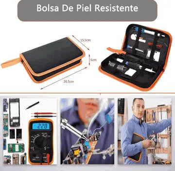 Kit de Soldadura para Electrónica, 28 en 1, Con Multímetro MasterTools®