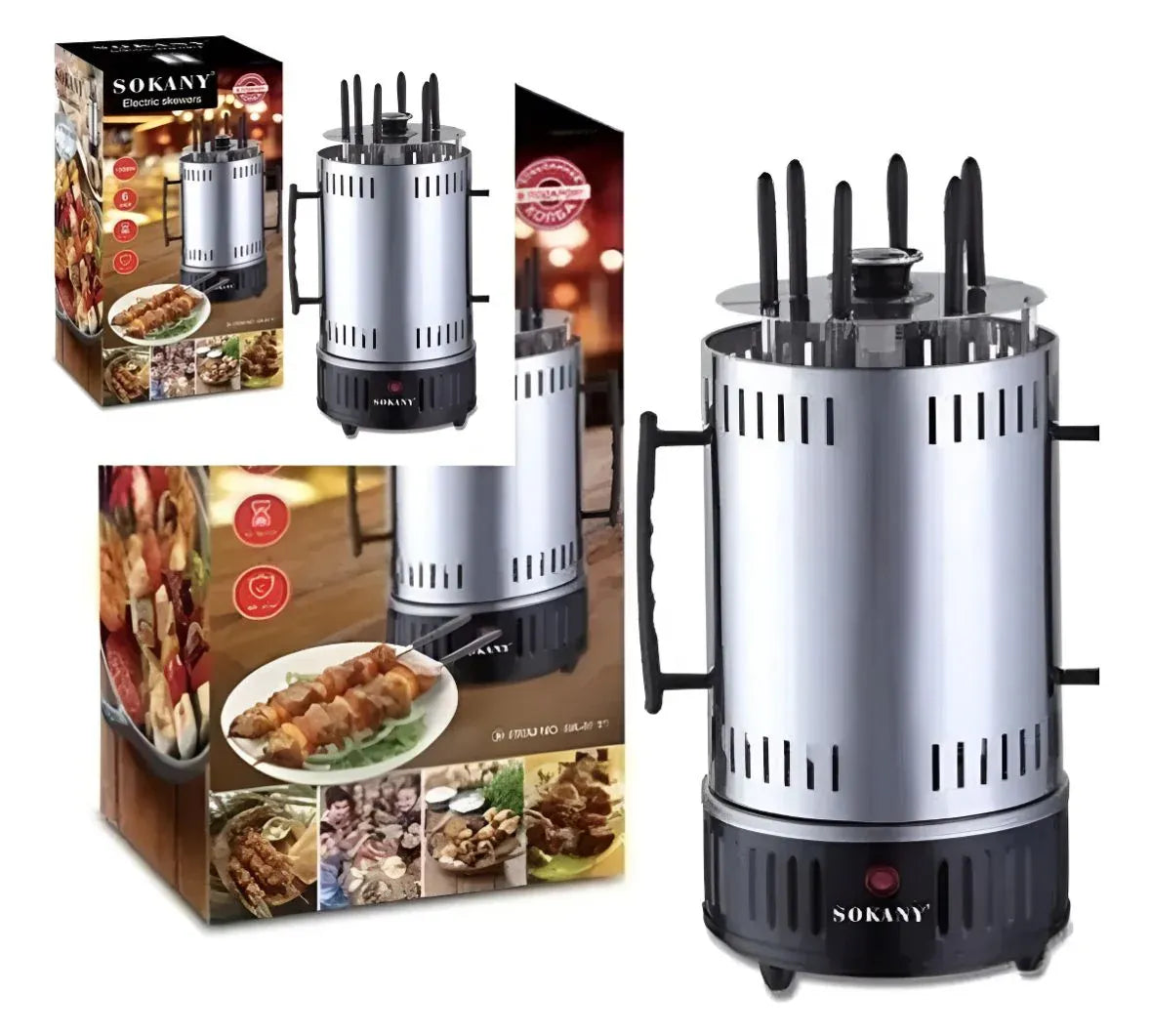 Parrilla Eléctrica Anticuchos Pinchos Brochetas Asador Xl Pro